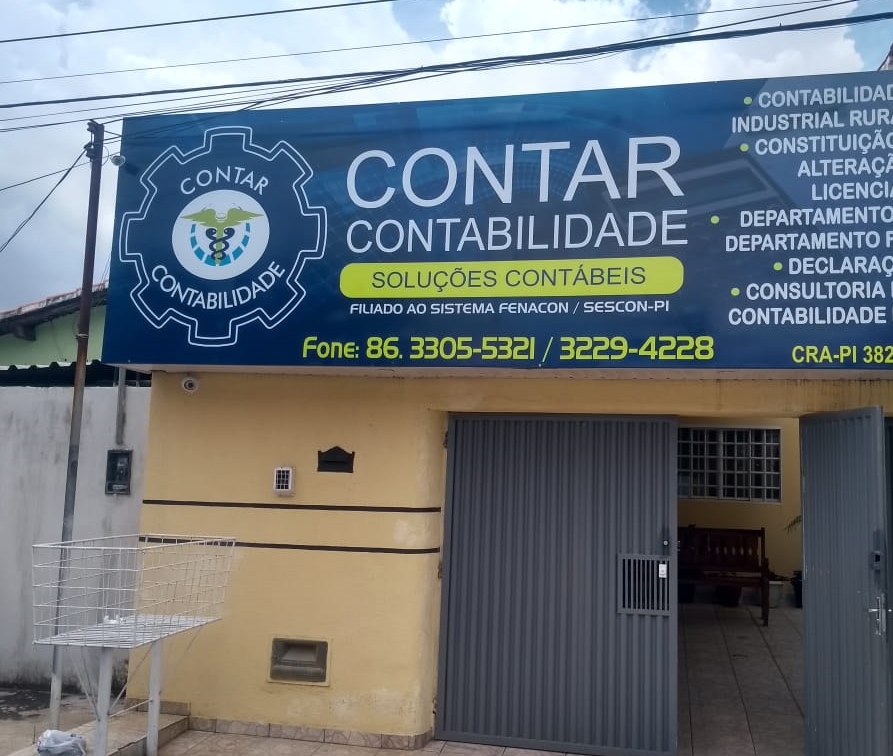 Escritório de contabilidade Contar, de propriedade de Elinaldo.