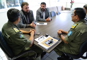 Reunião no comando geral da Polícia Militar.