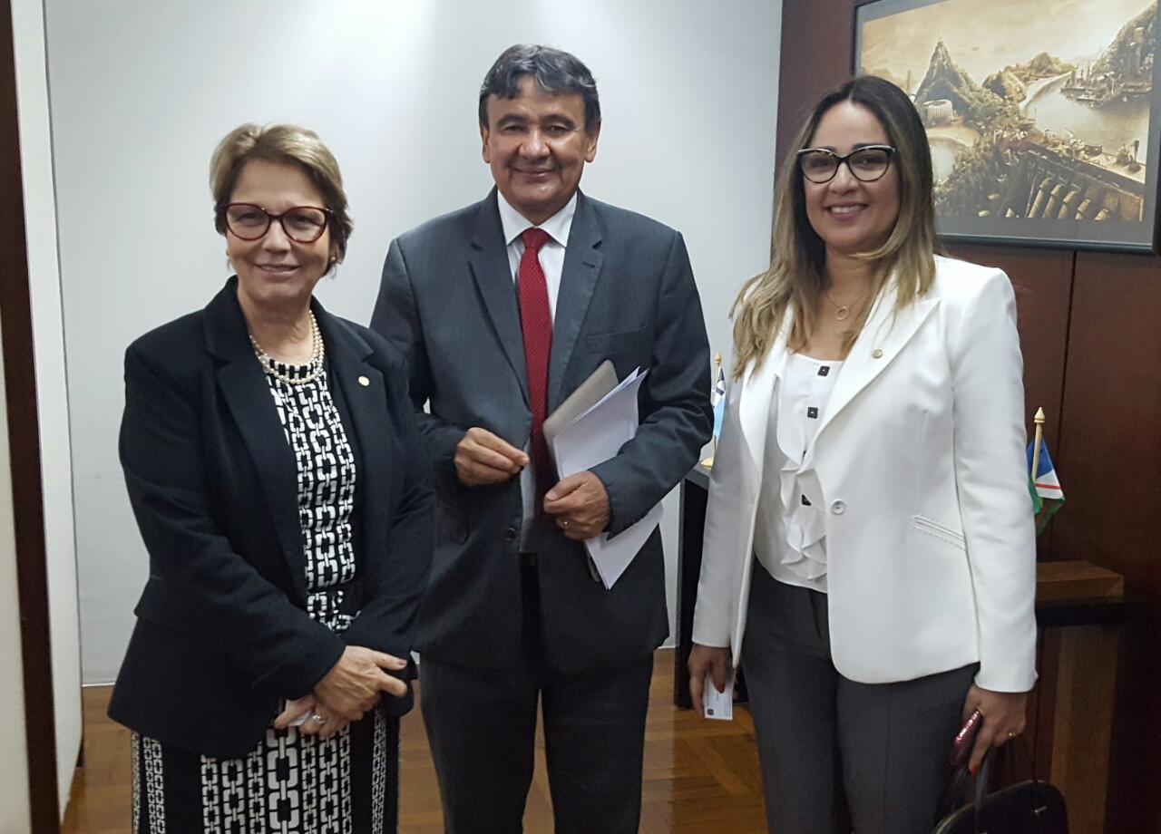 Governador Wellington Dias e deputada federal Rejane Dias