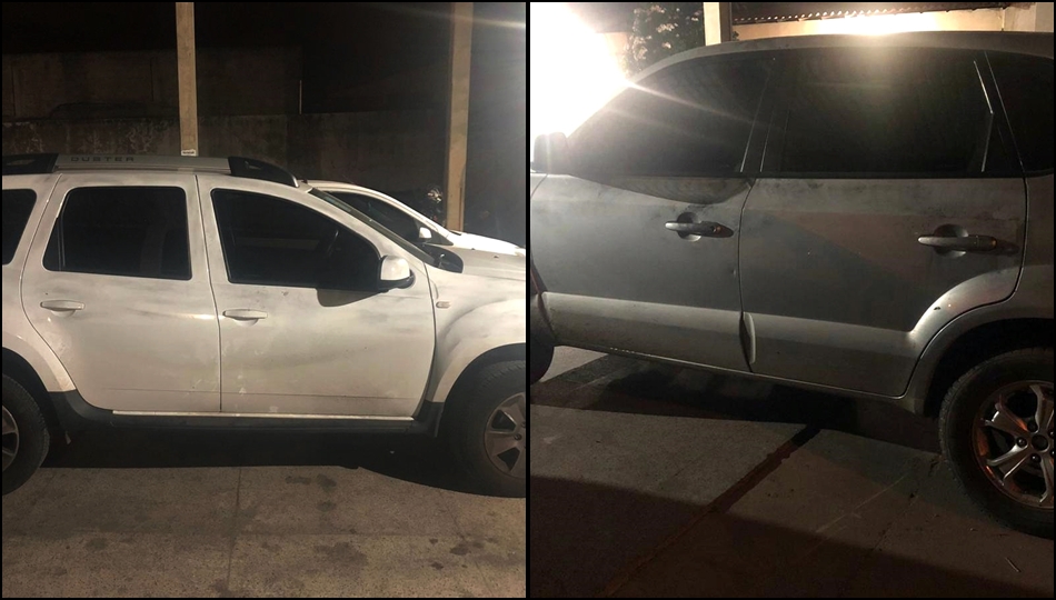 Carros encontrados na residência de Antônio Walys.