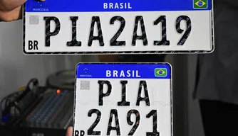 Nova placa padrão Mercosul agora passa a ser o modelo utilizado no Piauí.