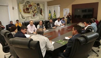 Wellington Dias se reúne com prefeitos de municípios do Piauí.