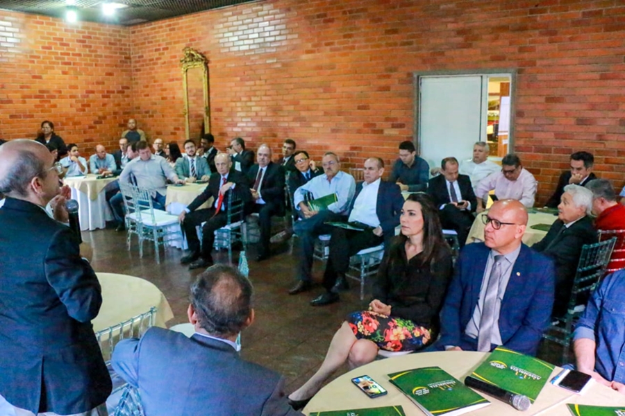 Bancada federal do Piauí em reunião na Alepi sobre terras em litígio.