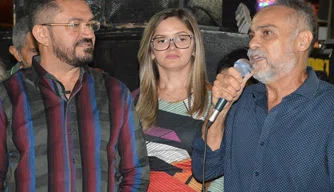 Padre Walmir, Maria Santana e Araujinho.