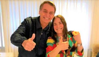 Jair Bolsonaro e a atriz Regina Duarte