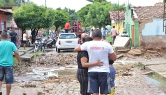 Fortes chuvas causam vários estragos na cidade de Piripiri