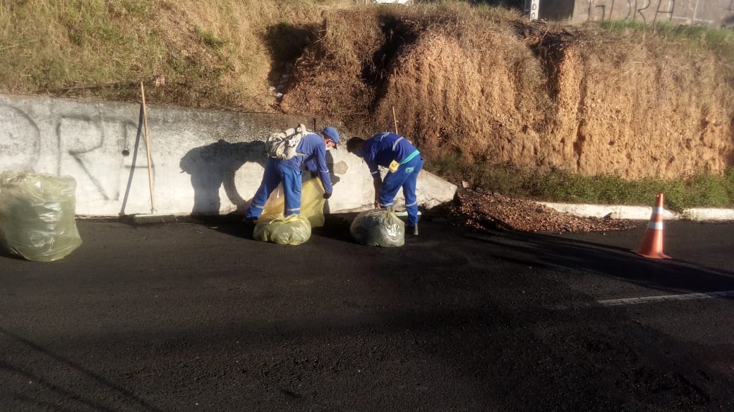 SDU Centro-Norte realizou a limpeza do trecho da Avenida Alameda Parnaíba