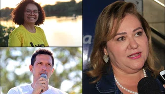 Lucineide Barros (PSOL), Major Diego Melo (Patriota) e Simone Pereira (PSD).