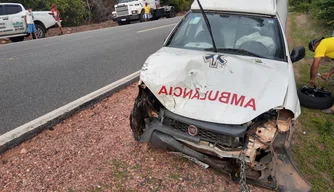 Veículo tomba na BR 135 de Redenção do Gurguéia-PI.