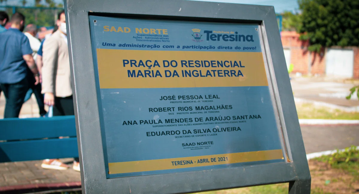 Inauguração da praça Maria da Inglaterra na ZN