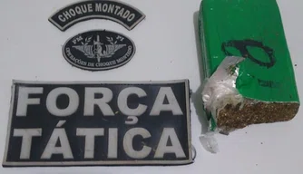 Droga apreendida com os acusados