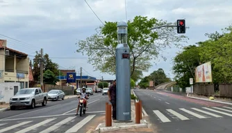 Equipamento de videomonitoramento instalado na zona norte da capital.