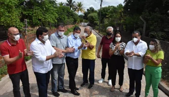 Wellington Dias e Dr.Pessoa em inauguração de obras na zona rural.