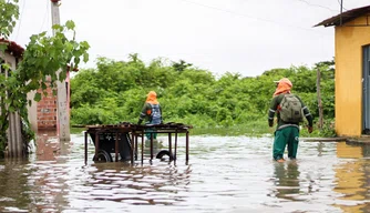 Alagamento na Vila Apolônia em Teresina