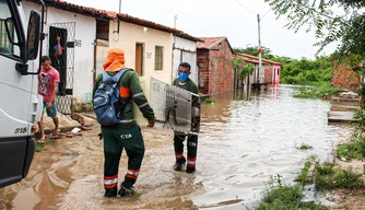 Alagamento na Vila Apolônia em Teresina