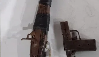 Armas de fogo apreendidas pela Polícia Militar