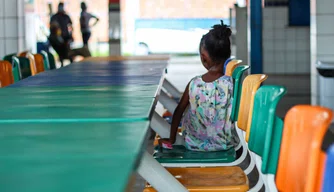 Famílias abrigadas na escola municipal Minha Casa