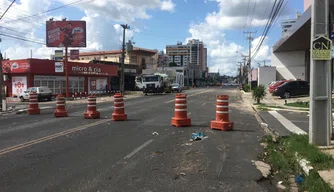 Trecho de obras.