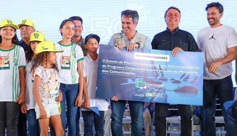 Presidente Jair Bolsonaro inaugura sistema 5G no Piauí.