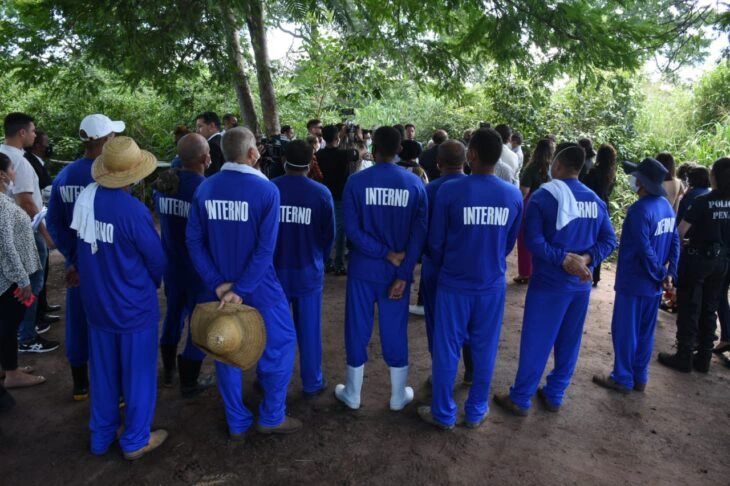 Internos que fazem parte do projeto na Penitenciária Irmão Guido