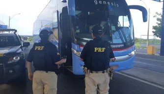 Ação educativa em ônibus nas rodovias federais