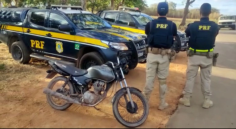 Motocicleta recuperada.