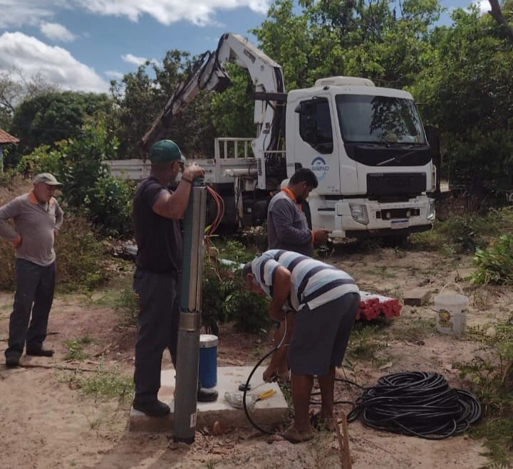 Novos poços tubulares na zona rural.