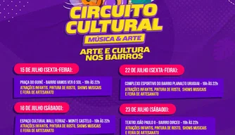 Calendário do Circuito Cultural de Música em Teresina