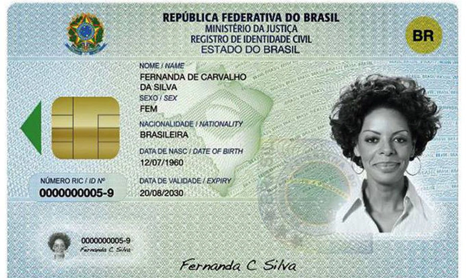 Nova carteira de identidade nacional.