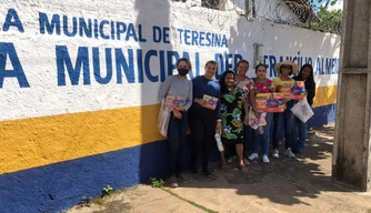 Equipe da EJA em unidade escolar municipal localizada na zona rural.