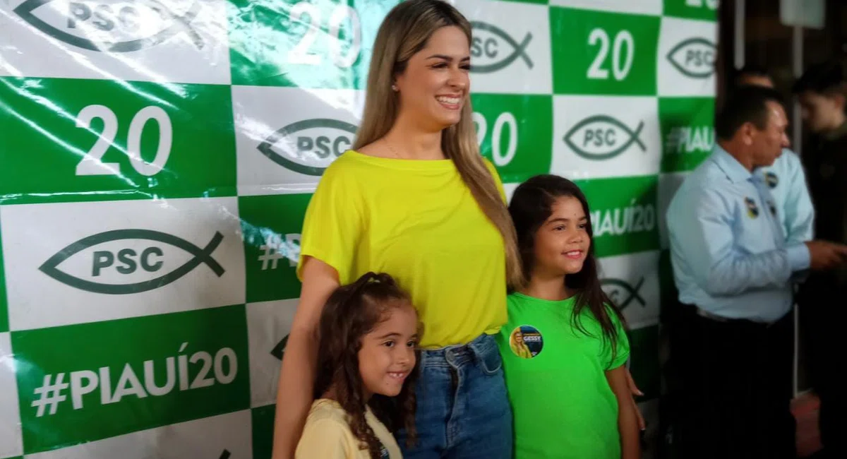 Gessy Fonseca em convenção que oficializou a sua candidatura ao Governo do Piauí.