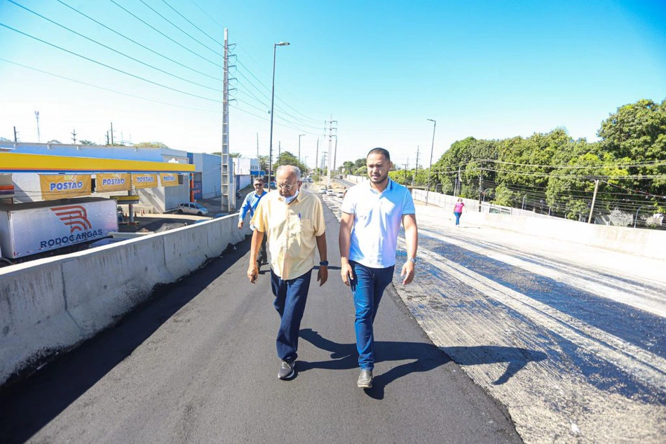 Obras do viaduto da Tabuleta recebe pavimentação asfáltica