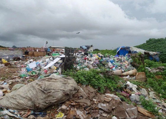 Aterro no município de Parnaíba.