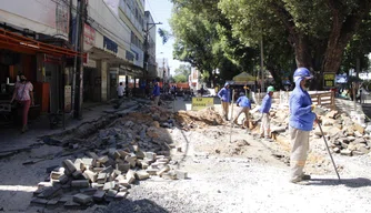 Obras no Centro de Teresina