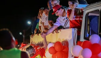 Rafael Fonteles (PT) e Wellington Dias (PT) em carreata