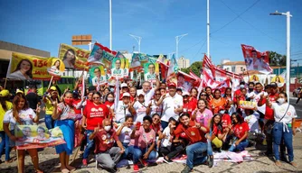 Rafael Fonteles (PT), realiza panfletaço no Centro de Teresina.