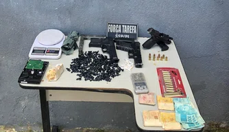 Material apreendido com membros de Facção no Parque Vitória zona Sul de Teresina.