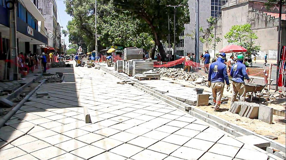 Obras no Centro de Teresina.