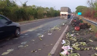 Condutor de Scanea capota na BR-343 em Altos