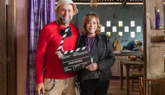 Gloria Perez e diretor artístico Mauro Mendonça Filho