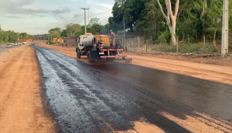 Base de pavimentação asfáltica em trecho da Marginal Poti Sul é finalizada