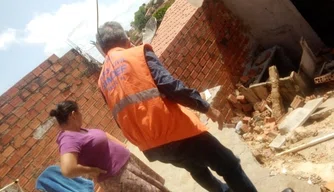 Deslizamento de terra no bairro Santo Antônio em Teresina.