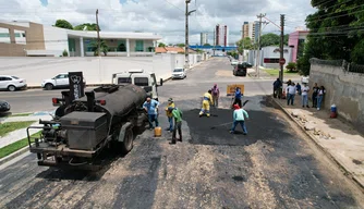 Eturb executa obra de pavimentação asfáltica na avenida Miguel Sady