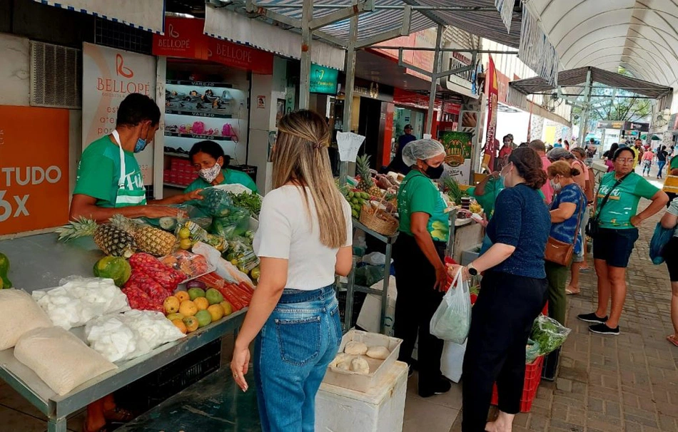 Feira de Arte e Agricultura Familiar é realizada na Praça Rio Branco.