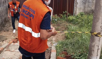 Locais prejudicados pelas fortes chuvas em Teresina.