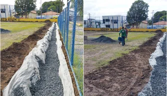 Reforma do campo de futebol do bairro Morada do Sol