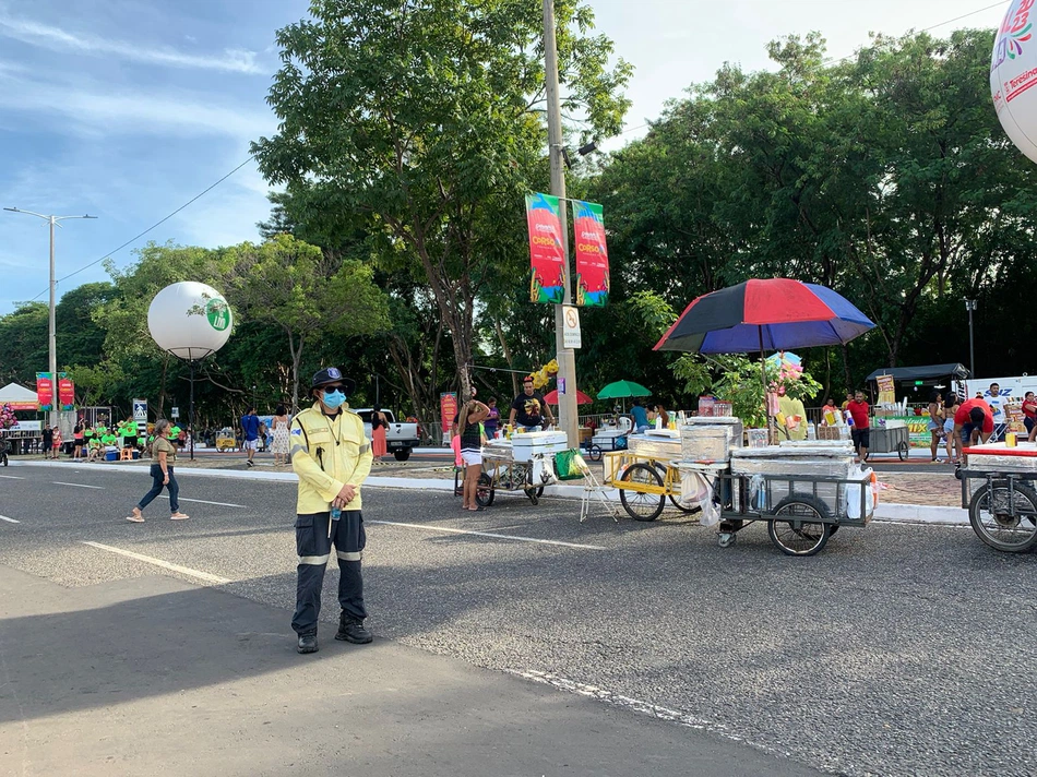 Strans garantiu o controle e fiscalização no trânsito no Corso de Teresina.