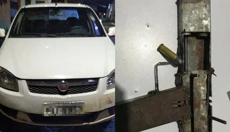 Carro e arma de fogo são apreendidos na zona Sudeste de Teresina.