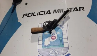 Arma apreendida pela Polícia militar em Bom Jesus.