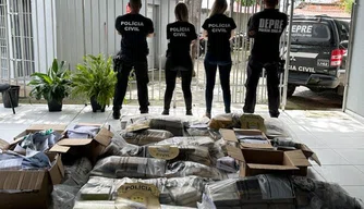 Drogas apreendidas durante ações no Piauí.